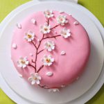 Motivtorte mit Kirschblueten