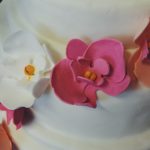 Orchideen aus Blütenpaste Hochzeitstorte