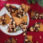 Knusprige Nussecken mit Cranberries