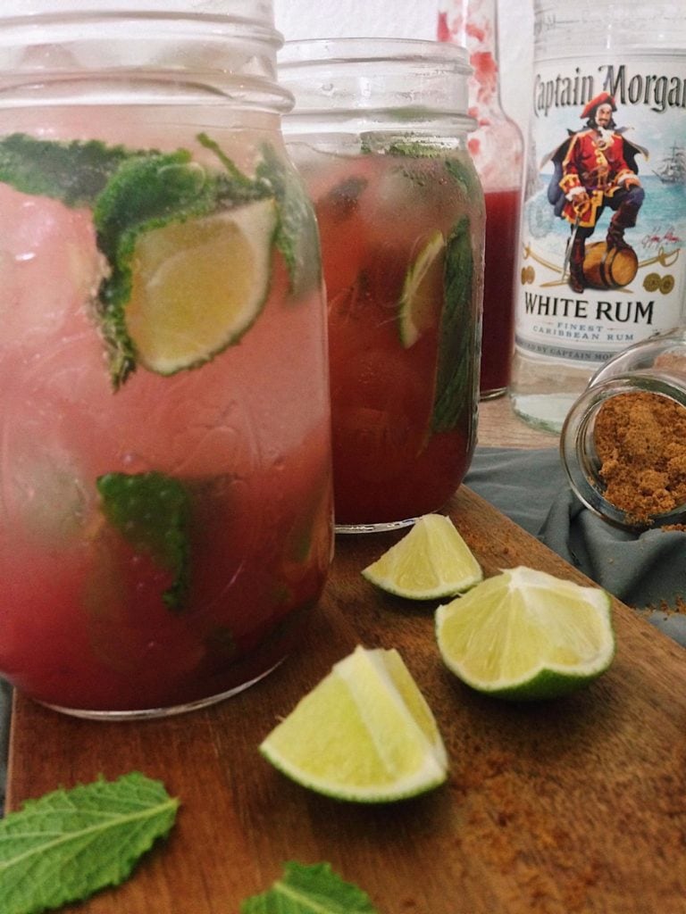 fructosearmer Rhabarber-Mojito