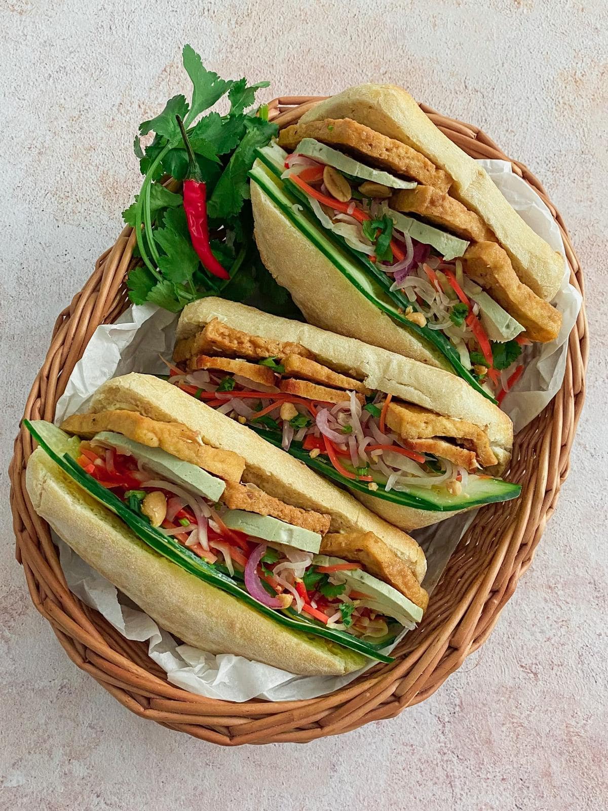 Banh mi - vietnamesisches Sandwich vegan
