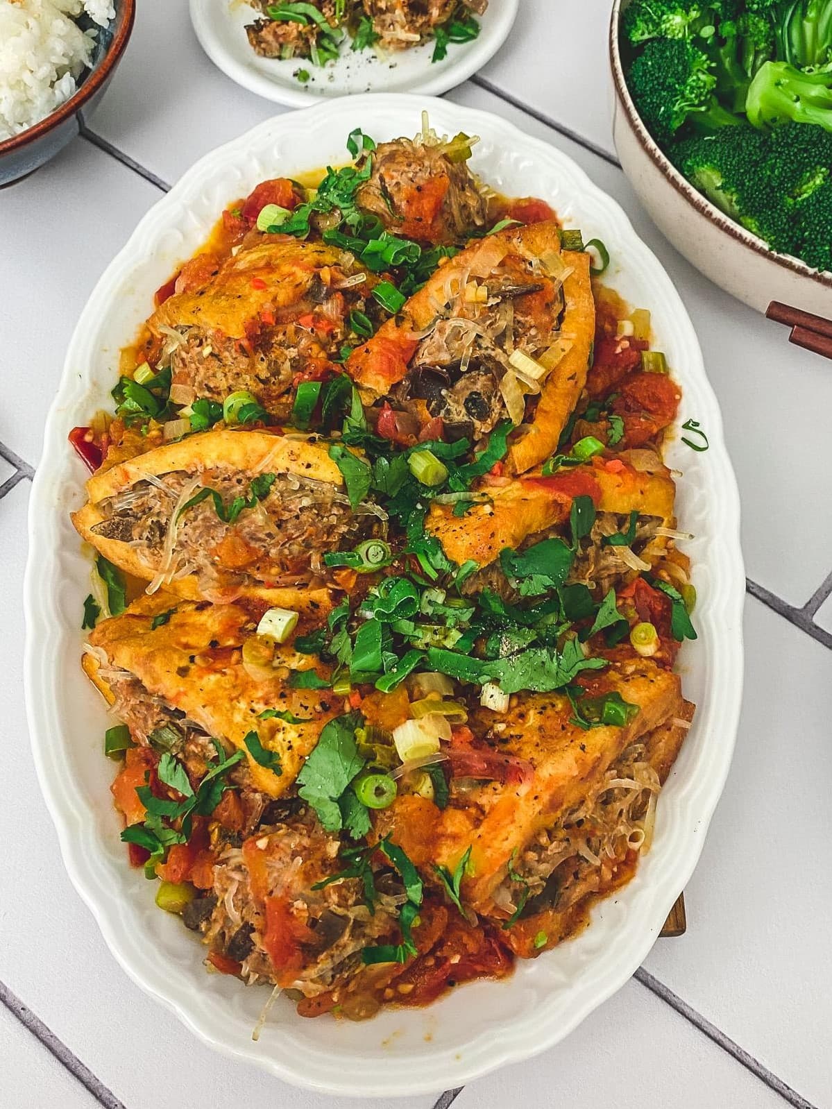 Đậu Phụ Nhồi Thịt – Gefüllter Tofu mit Hack: Die Deluxe-Variante für ... Đậu Phụ Nhồi Thịt – Gefüllter Tofu mit Hack: Die Deluxe-Variante für ...