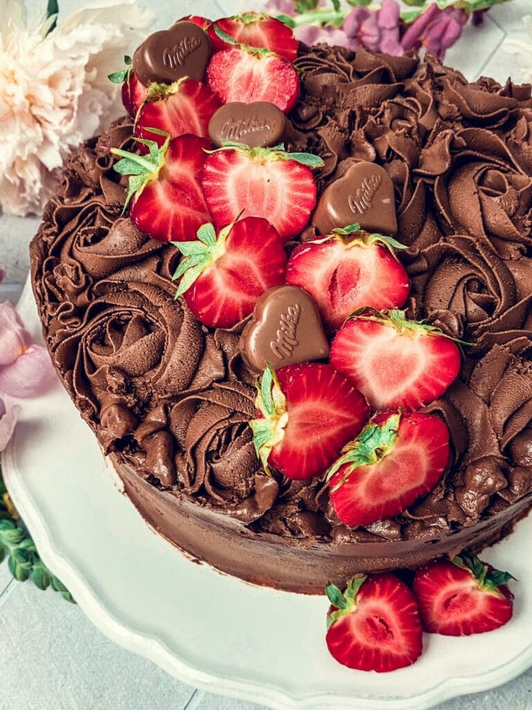 Rezept einfache Schoko-Erdbeer-Torte