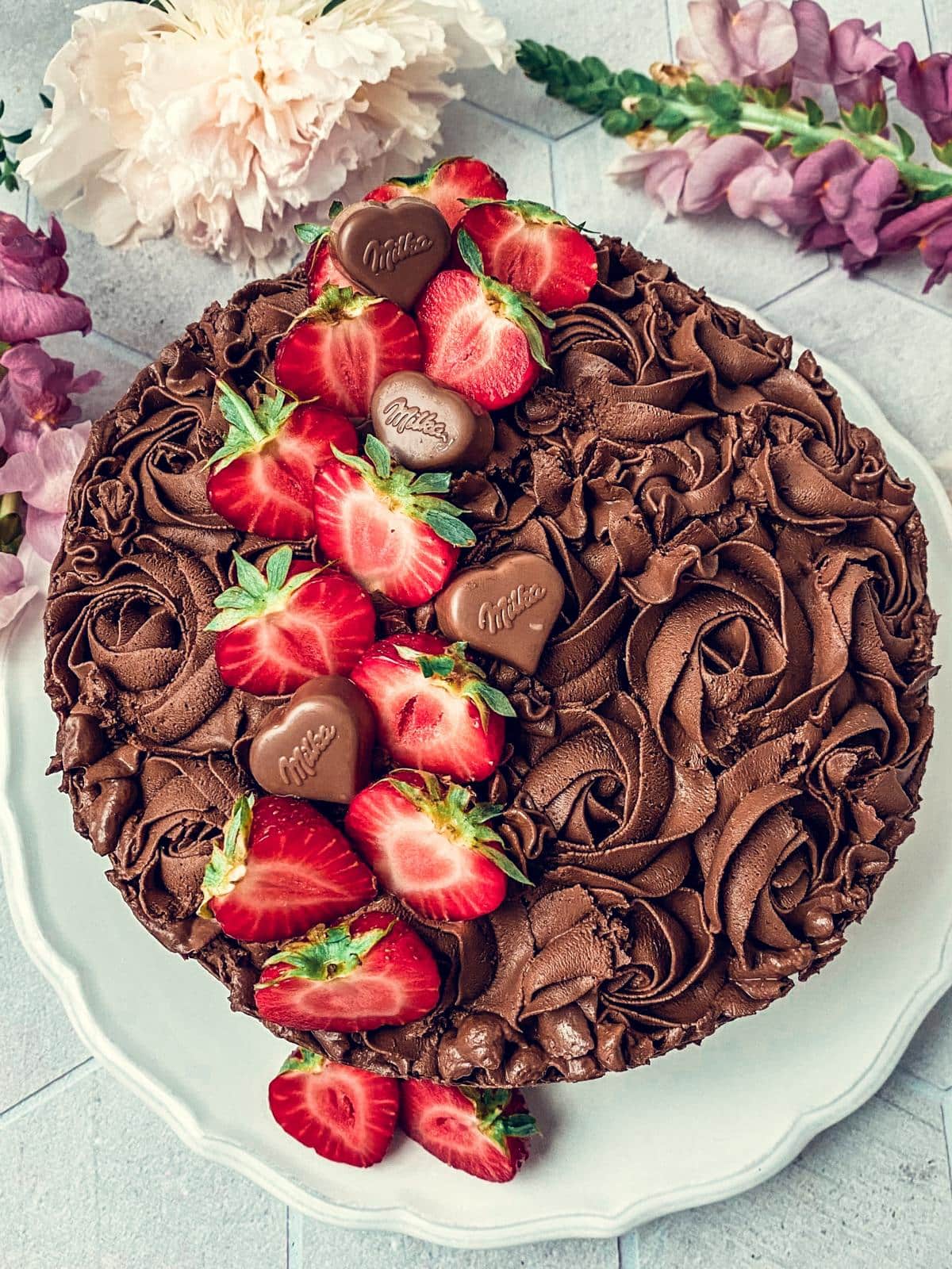 Einfache Erdbeer Schoko Torte Mimi Rose | Hot Sex Picture