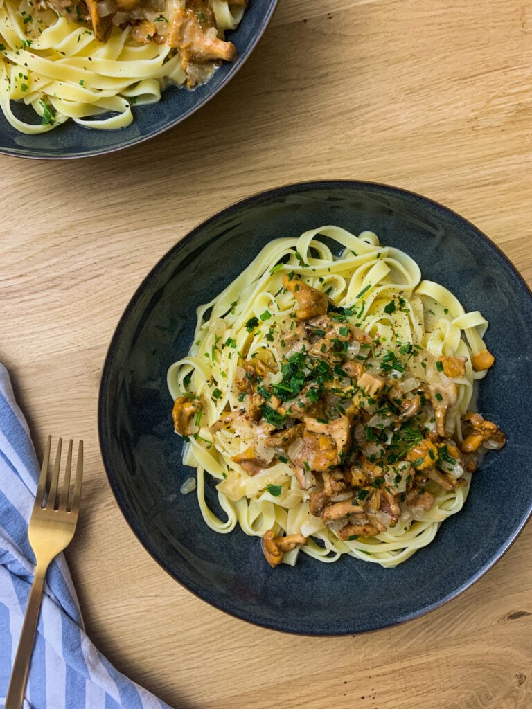 Tagliatelle mit Pfifferlingen Rezept