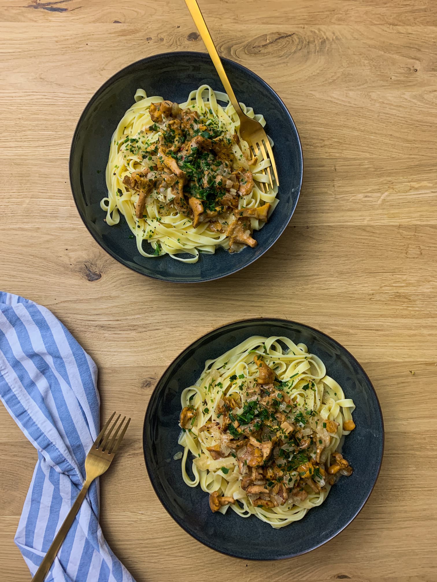 Tagliatelle mit Pfifferlingen Rezept