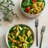 einfaches Nudelrezept mit Gemüse und Bärlauch