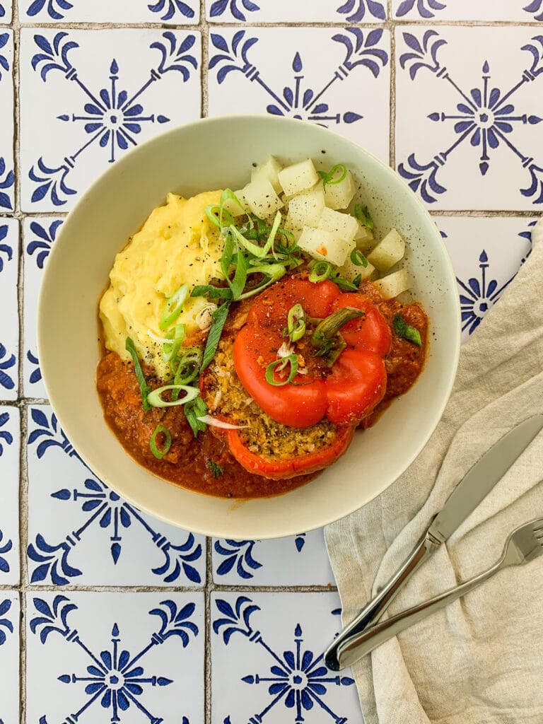 Gefüllte Paprika mit Hack