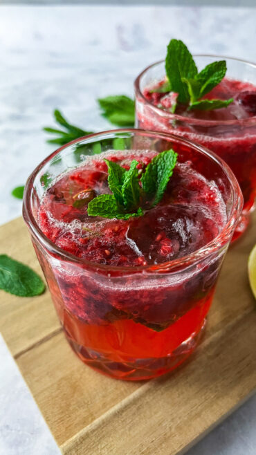 Himbeer-Mojito ohne Zucker