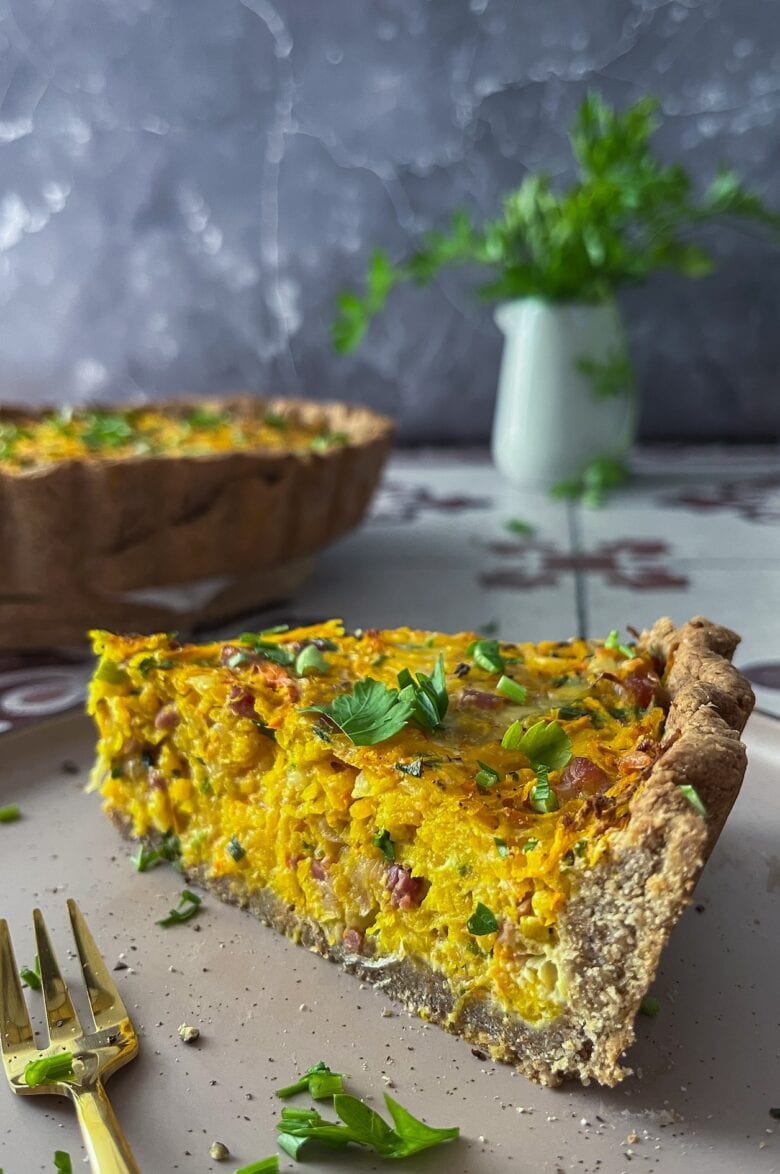 Kürbisquiche mit Speck