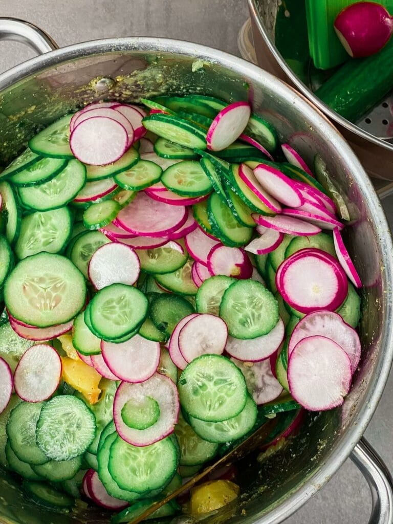 Einfacher Kartoffelsalat ohne Mayonnaise Rezept