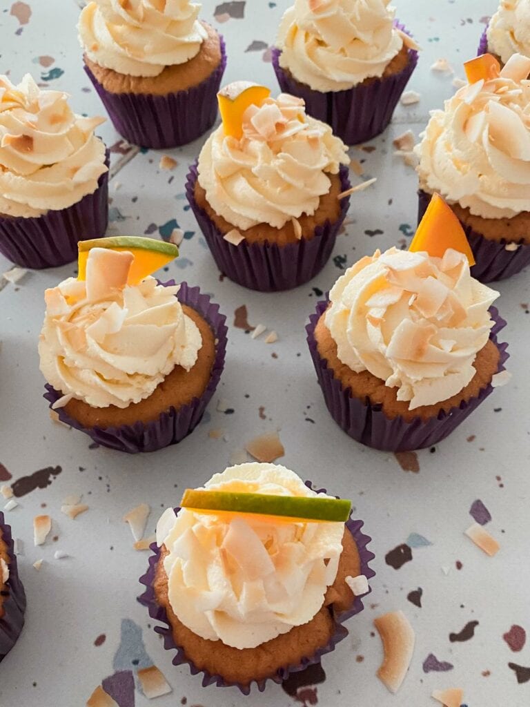 Mango-Kokos-Cupcakes - einfaches Rezept