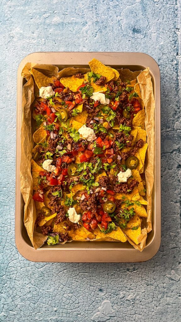 Überbackene Nachos mit Sour Cream