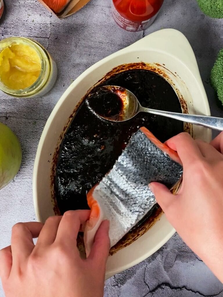 Teriyaki-Lachs - einfaches Rezept für die Heißtluftfritteuse