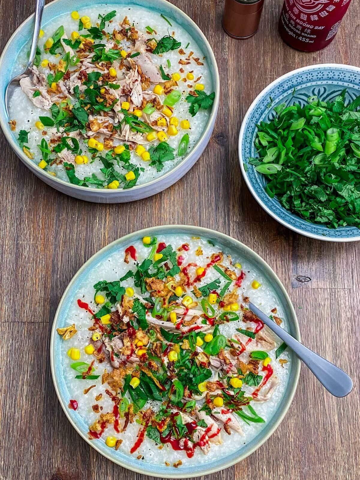 Cháo Gà, vietnamesische Reissuppe mit Hühnchen - einfaches, authentisches Rezept