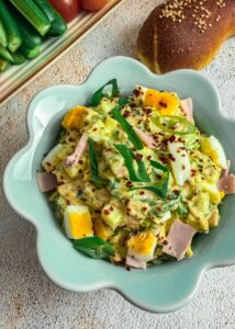 Einfacher Eiersalat mit Schinken Schritt-für-Schritt-Rezept