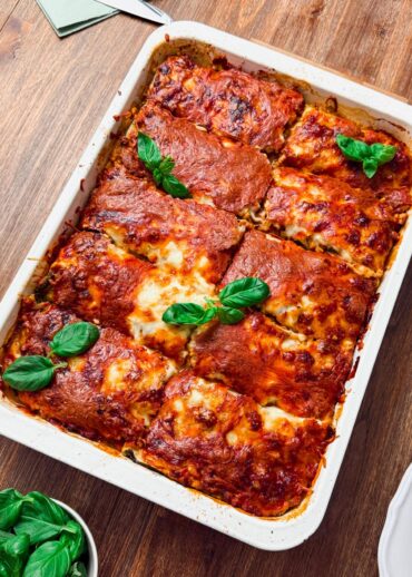 Vegetarische Gemüse-Lasagne mit Sojahack