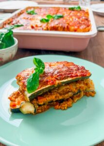 Vegetarische Gemüse-Lasagne mit Sojahack