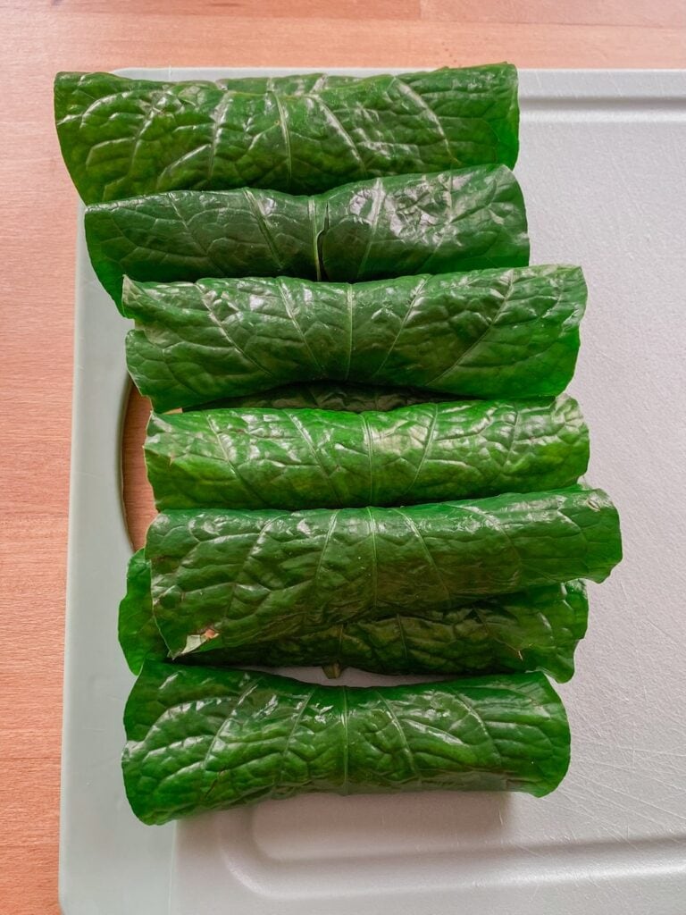 Chả Lá Lốt - vietnamesische Hackfleichröllchen in Pfefferblättern