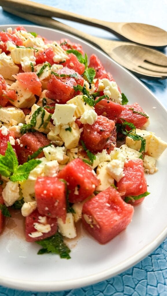 Wassermelonen-Feta-Salat einfach