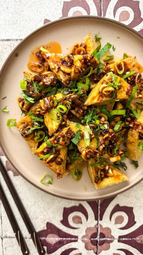 Crispy Garlic Tofu Airfryer